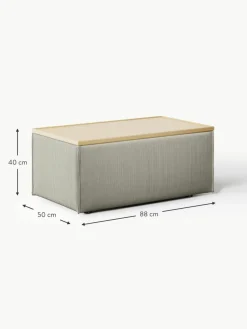 Sofa-Hocker Lennon aus Cord mit Stauraum