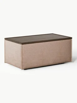 Sofa-Hocker Lennon aus Leinen-Mix mit Stauraum