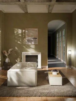 Sofa-Hocker Lennon aus Leinen-Mix mit Stauraum