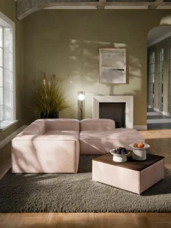 Sofa-Hocker Lennon aus Leinen-Mix mit Stauraum