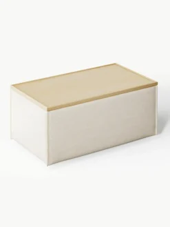 Sofa-Hocker Lennon aus Leinen-Mix mit Stauraum