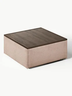 Sofa-Hocker Lennon aus Leinen-Mix mit Stauraum