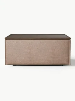 Sofa-Hocker Lennon aus Leinen-Mix mit Stauraum