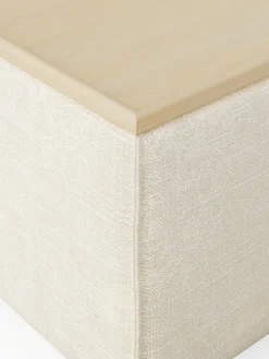 Sofa-Hocker Lennon aus Leinen-Mix mit Stauraum