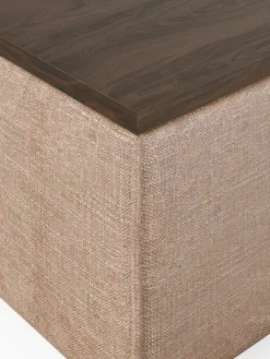 Sofa-Hocker Lennon aus Leinen-Mix mit Stauraum