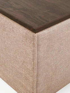 Sofa-Hocker Lennon aus Leinen-Mix mit Stauraum