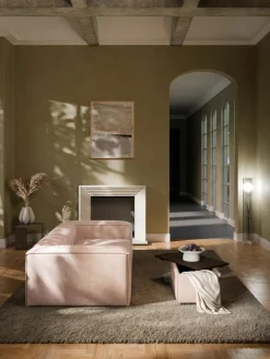 Sofa-Hocker Lennon aus Leinen-Mix mit Stauraum