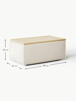 Sofa-Hocker Lennon aus Leinen-Mix mit Stauraum