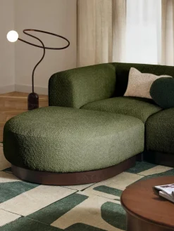 Sofa-Hocker Natalie aus Teddy-Bouclé