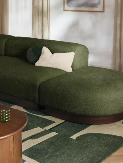 Sofa-Hocker Natalie aus Teddy-Bouclé