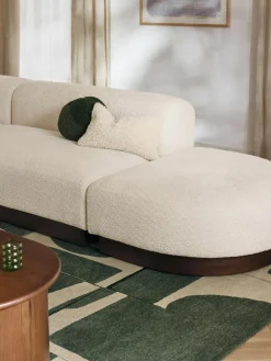 Sofa-Hocker Natalie aus Teddy-Bouclé