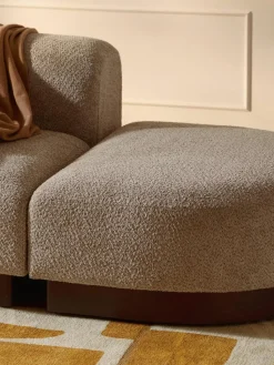 Sofa-Hocker Natalie aus Teddy-Bouclé