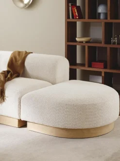 Sofa-Hocker Natalie aus Teddy-Bouclé