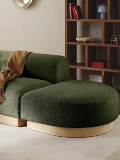 Sofa-Hocker Natalie aus Teddy-Bouclé
