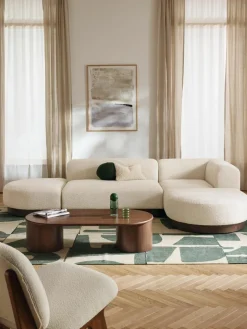 Sofa-Hocker Natalie aus Teddy-Bouclé