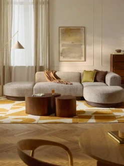 Sofa-Hocker Natalie aus Teddy-Bouclé