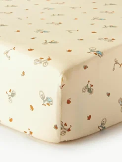 Spannbettlaken Bicycles aus Bio-Baumwolle