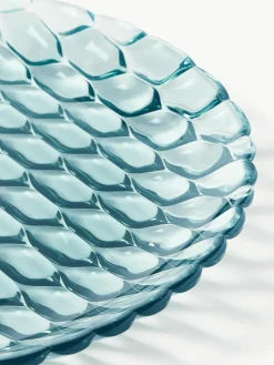 Speiseteller Jellies mit Strukturmuster, 4 Stück