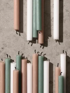 Stabkerzen Stoff Nagel, 12 Stück