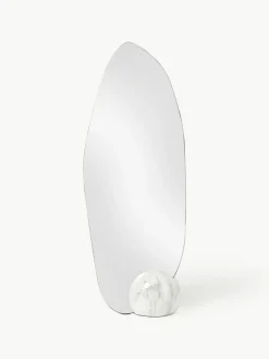 Standspiegel Bonita mit Sockel in Marmor-Optik