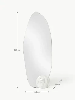 Standspiegel Bonita mit Sockel in Marmor-Optik