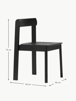 Stapelbare Stühle Blueprint aus Eichenholz, 2 Stück