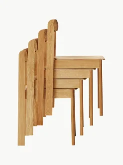 Stapelbare Stühle Blueprint aus Eichenholz, 2 Stück