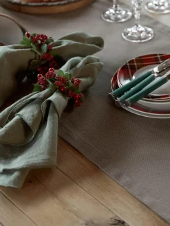 Stoffserviette Gracie aus Leinen mit Hohlsaum, 2 Stück