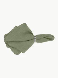 Stoffserviette Gracie aus Leinen mit Hohlsaum, 2 Stück