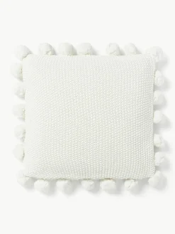 Strick-Kissenhülle Molly mit Pompoms