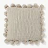 Strick-Kissenhülle Molly mit Pompoms