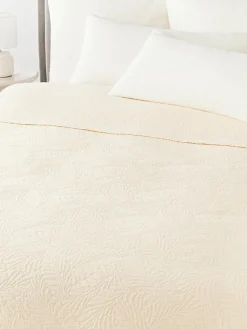 Strukturierte Baumwoll-Tagesdecke Panra