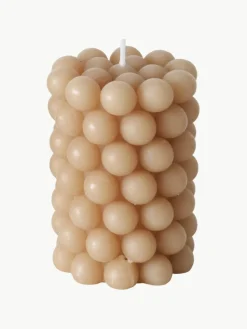 Stumpenkerzen Pearls, 3er-Set, H 10 cm