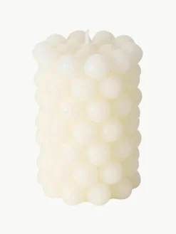 Stumpenkerzen Pearls, 3er-Set, H 10 cm