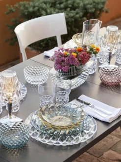 Suppenteller Jellies mit Strukturmuster, 4 Stück