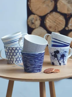 Tassen Pacific Blue aus Porzellan, 6er-Set