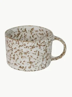 Tassen Salt mit Untertassen mit reaktiver Glasur, 6 Stück