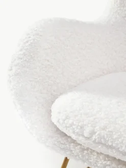 Teddy-Schaukelstuhl Wing mit Metall-Beinen