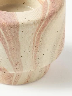 Teelichthalter Kiko in Marmor-Optik, 2er-Set