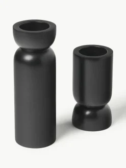 Teelichthalter Matti aus Mangoholz, 2er-Set