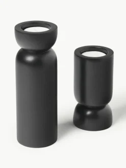 Teelichthalter Matti aus Mangoholz, 2er-Set