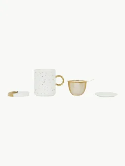 Teetasse Astre mit Sieb, Deckel und Untertasse