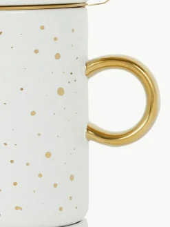 Teetasse Astre mit Sieb, Deckel und Untertasse