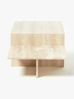 Travertin-Couchtisch Distinct mit zwei Tischplatten