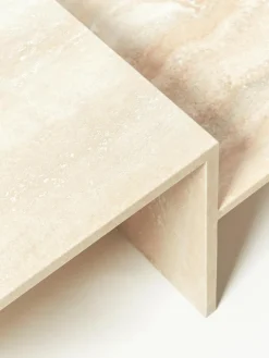 Travertin-Couchtisch Distinct mit zwei Tischplatten