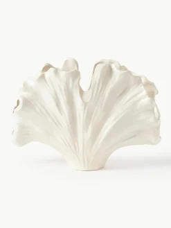 Vase Gingko in Muschel-Form, H 24 cm