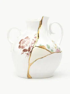 Vase Kintsugi aus Fine Bone China, H 19 cm