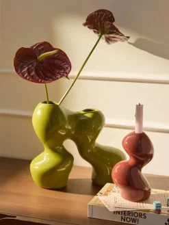 Vase Madhuri aus Steinzeug, H 25 cm