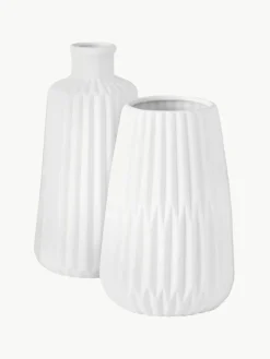 Vasen Esko mit Rillenrelief, 2er-Set
