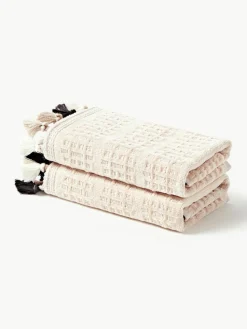 Velours-Handtuch Tallulah mit dekorativen Fransen, in verschiedenen Größen